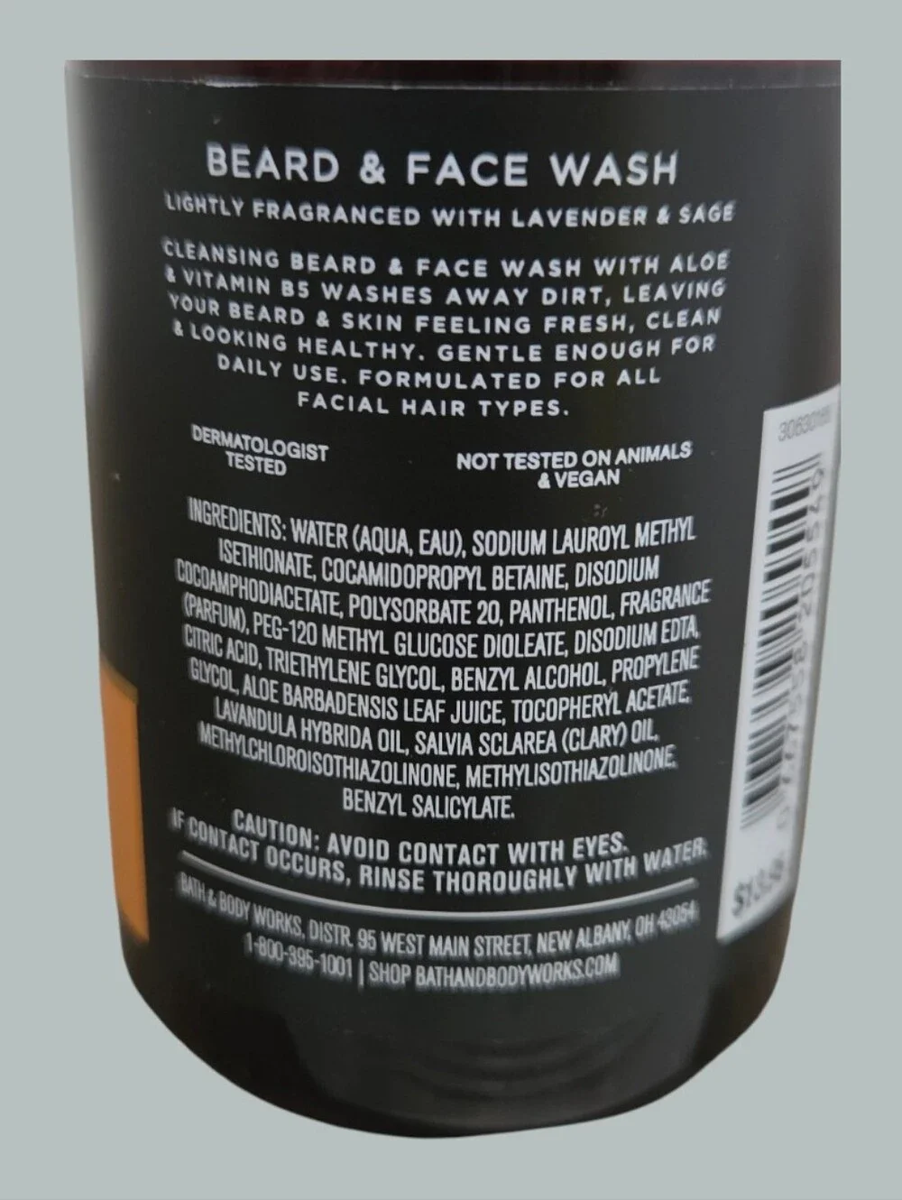 Bath & Body Works Men's Beard & Face Wash with Aloe & Vitamin B5